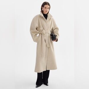 Lamarque Beige High-Neck Coat